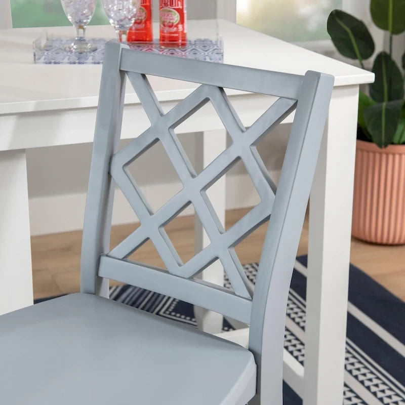 Tabouret de bar hauteur comptoir, dossier en X, individuel, gris clair / blanc pur / graphite / vert menthe
