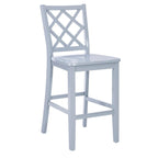 Tabouret de bar hauteur comptoir, dossier en X, individuel, gris clair / blanc pur / graphite / vert menthe
