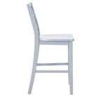 Tabouret de bar hauteur comptoir, dossier en X, individuel, gris clair / blanc pur / graphite / vert menthe