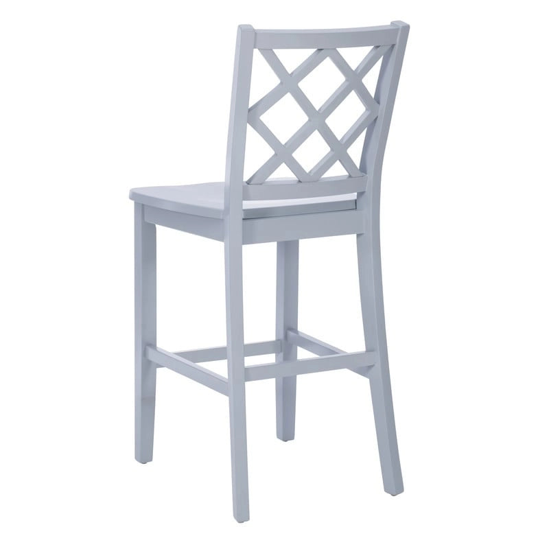 Tabouret de bar hauteur comptoir, dossier en X, individuel, gris clair / blanc pur / graphite / vert menthe