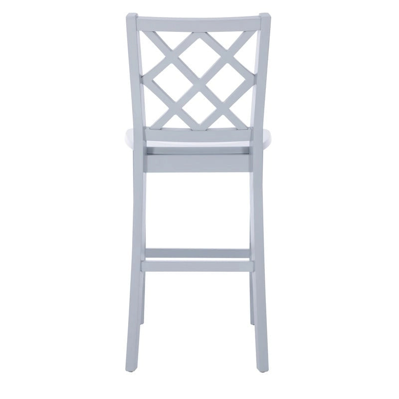 Tabouret de bar hauteur comptoir, dossier en X, individuel, gris clair / blanc pur / graphite / vert menthe