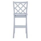 Tabouret de bar hauteur comptoir, dossier en X, individuel, gris clair / blanc pur / graphite / vert menthe