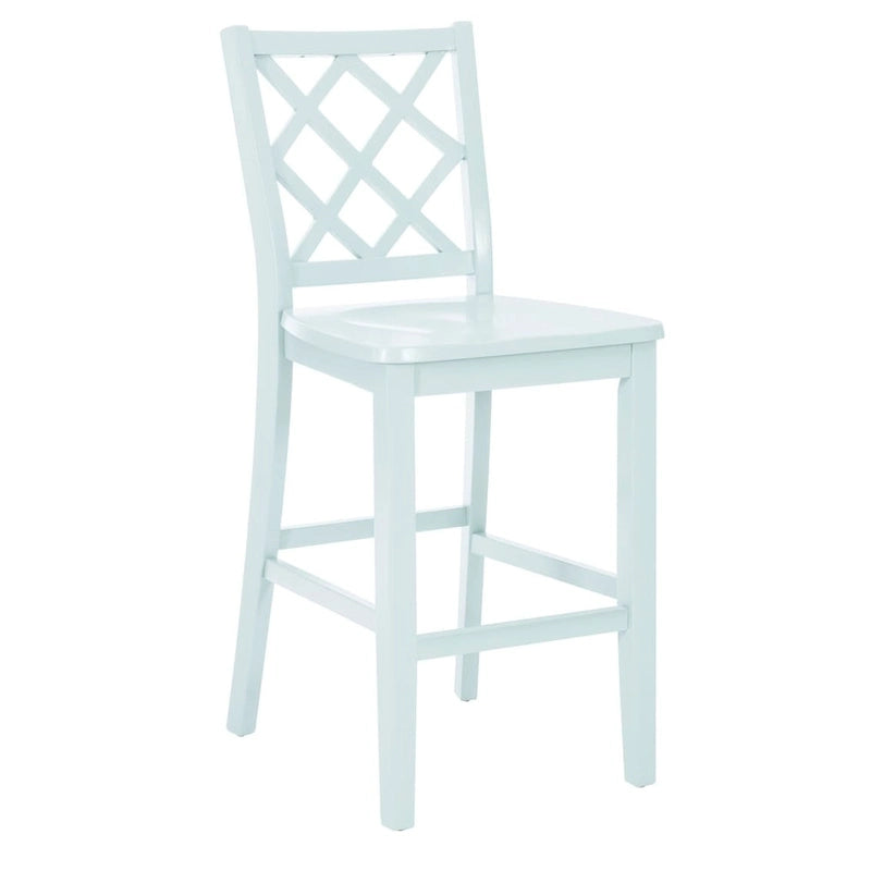 Tabouret de bar hauteur comptoir, dossier en X, individuel, gris clair / blanc pur / graphite / vert menthe