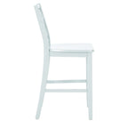 Tabouret de bar hauteur comptoir, dossier en X, individuel, gris clair / blanc pur / graphite / vert menthe