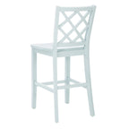 Tabouret de bar hauteur comptoir, dossier en X, individuel, gris clair / blanc pur / graphite / vert menthe