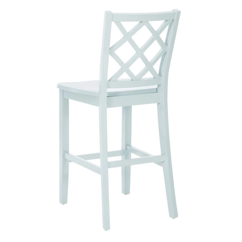 Tabouret de bar hauteur comptoir, dossier en X, individuel, gris clair / blanc pur / graphite / vert menthe