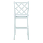 Tabouret de bar hauteur comptoir, dossier en X, individuel, gris clair / blanc pur / graphite / vert menthe