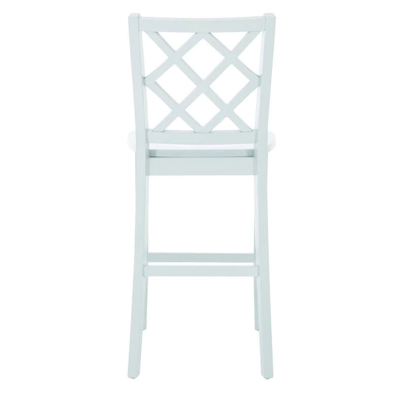 Tabouret de bar hauteur comptoir, dossier en X, individuel, gris clair / blanc pur / graphite / vert menthe