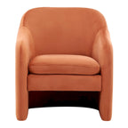 Fauteuil d'appoint en velours mandarine, une place