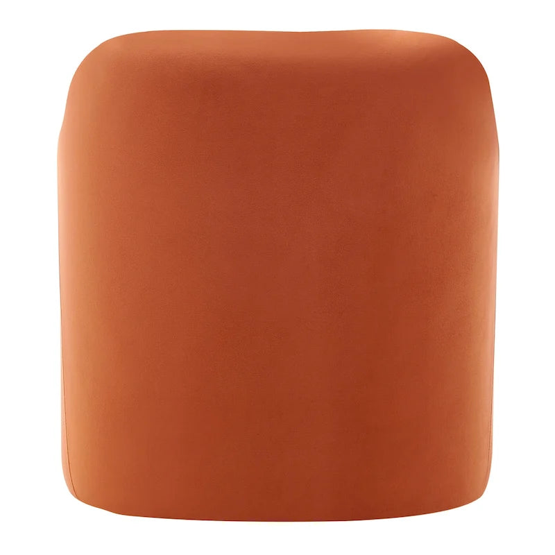 Fauteuil d'appoint en velours mandarine, une place