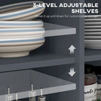 Îlot de cuisine portable gris avec dessus en bois, 1 personne