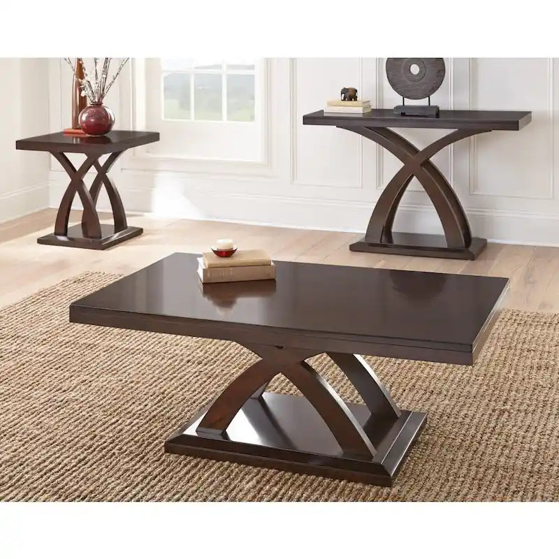 Table basse Espresso X-Pedestal (1 place)