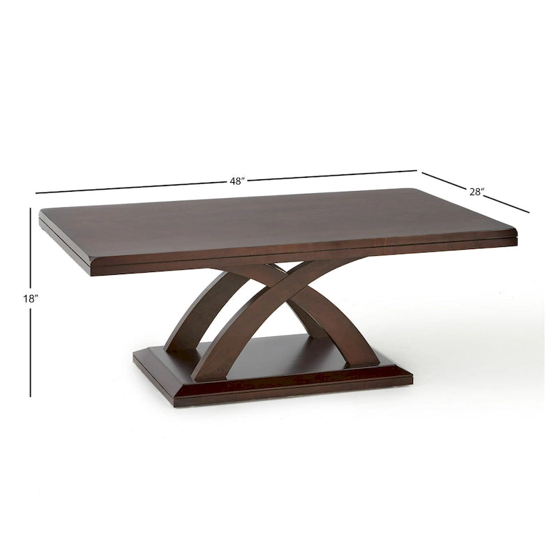 Table basse Espresso X-Pedestal (1 place)