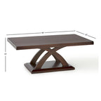 Table basse Espresso X-Pedestal (1 place)