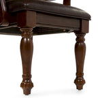 Fauteuils de salle à manger en similicuir brun cerise, lot de 2