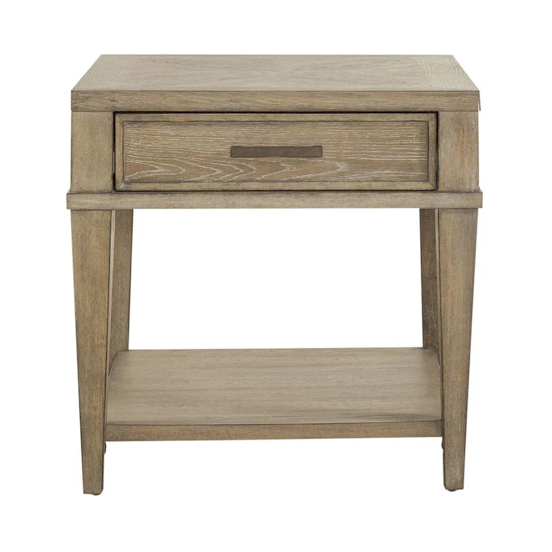 Table de chevet en bout de canapé en grès vieilli