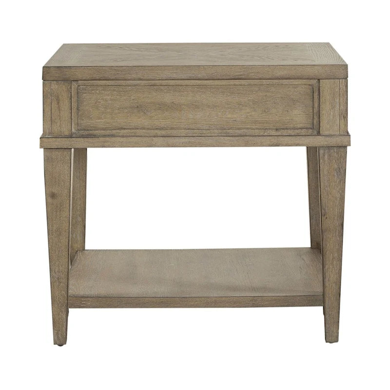 Table de chevet en bout de canapé en grès vieilli