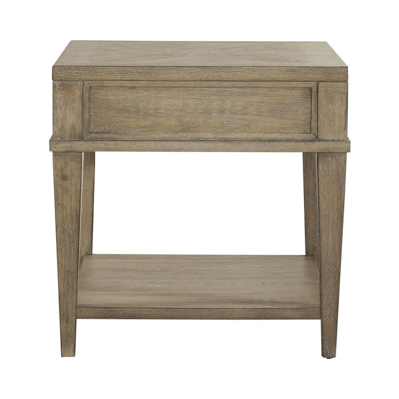 Table de chevet en bout de canapé en grès vieilli