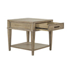 Table de chevet en bout de canapé en grès vieilli