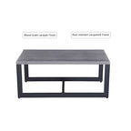 Table basse rectangulaire grise pour 1 à 2 personnes