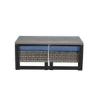 Table basse rectangulaire grise pour 1 à 2 personnes