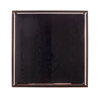 Table basse carrée avec plateau en verre champagne/noir et étagère de rangement