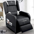Fauteuil inclinable de course à dossier haut pour 1 personne blanc/bleu/vert/violet/rouge/gris