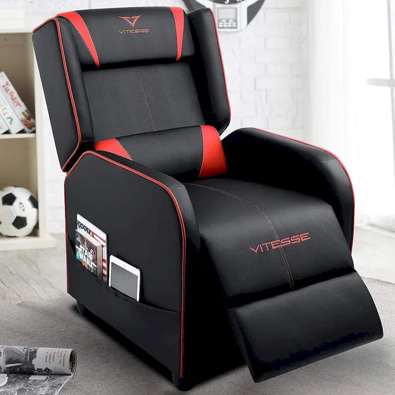 Fauteuil inclinable de course à dossier haut pour 1 personne blanc/bleu/vert/violet/rouge/gris