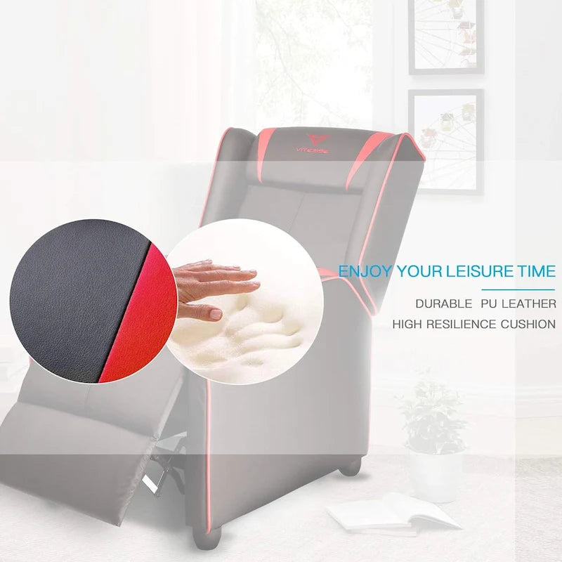 Fauteuil inclinable de course à dossier haut pour 1 personne blanc/bleu/vert/violet/rouge/gris