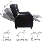 Fauteuil inclinable de course à dossier haut pour 1 personne blanc/bleu/vert/violet/rouge/gris
