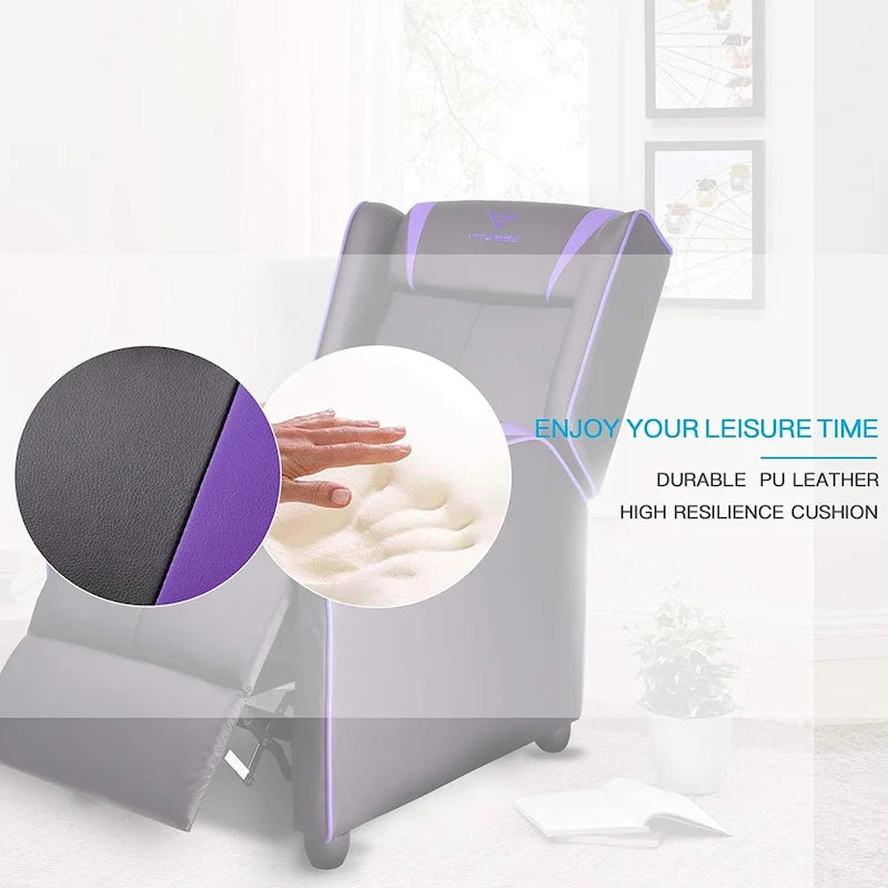 Fauteuil inclinable de course à dossier haut pour 1 personne blanc/bleu/vert/violet/rouge/gris
