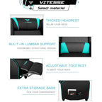 Fauteuil inclinable de course à dossier haut pour 1 personne blanc/bleu/vert/violet/rouge/gris