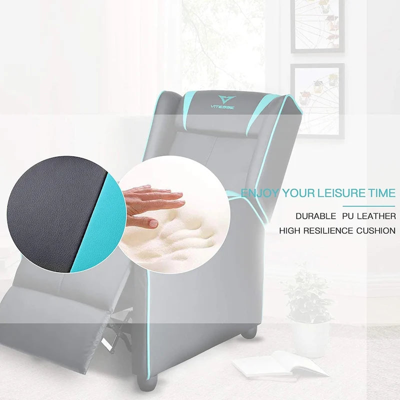 Fauteuil inclinable de course à dossier haut pour 1 personne blanc/bleu/vert/violet/rouge/gris