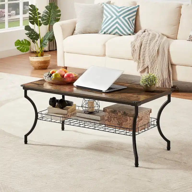 Ensemble de 3 tables basses rétro (marron / noir / gris anthracite / gris chêne) pour 1 pièce
