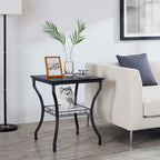 Ensemble de 3 tables basses rétro (marron / noir / gris anthracite / gris chêne) pour 1 pièce