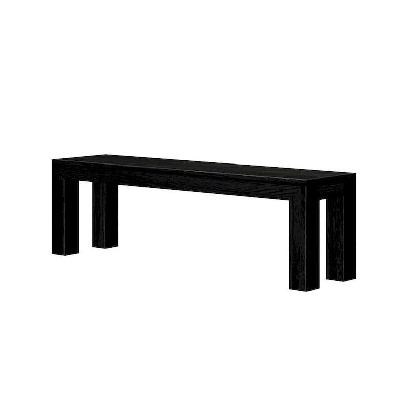 Banc de salle à manger en bois massif – Fini brossé, 3 places