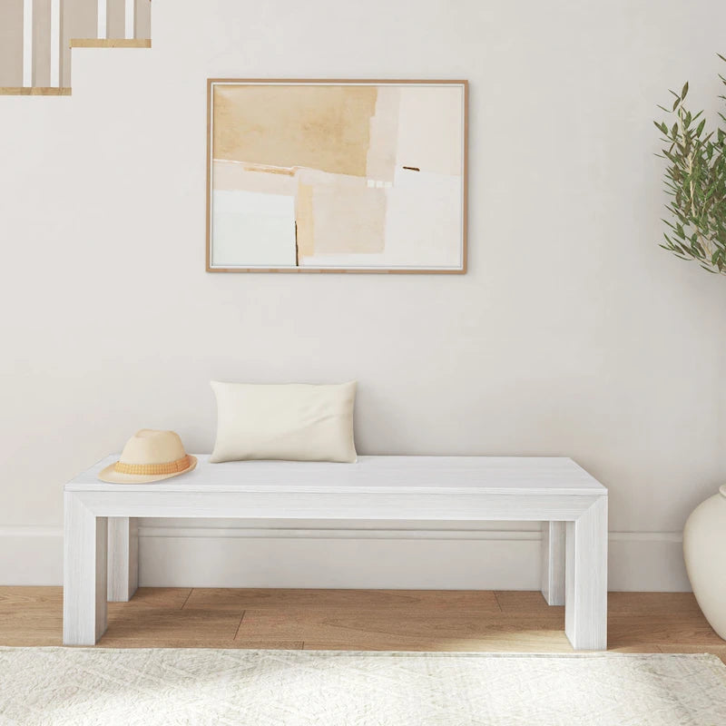 Banc de salle à manger en bois massif – Fini brossé, 3 places