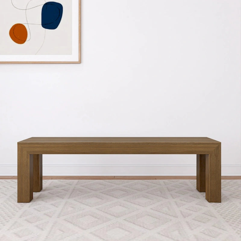 Banc de salle à manger en bois massif – Fini brossé, 3 places