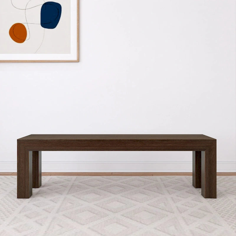 Banc de salle à manger en bois massif – Fini brossé, 3 places