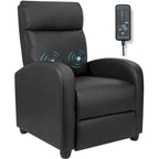 Fauteuil de massage inclinable marron/noir, une place, en similicuir