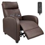 Fauteuil de massage inclinable marron/noir, une place, en similicuir
