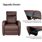 Fauteuil de massage inclinable marron/noir, une place, en similicuir