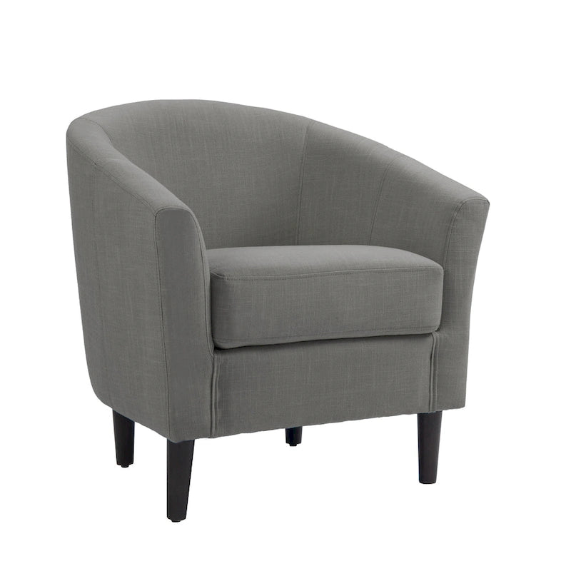 Fauteuil club en lin, lot de 2 – Kaki / Gris clair / Gris / Beige / Bleu