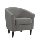 Fauteuil club en lin, lot de 2 – Kaki / Gris clair / Gris / Beige / Bleu
