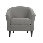 Fauteuil club en lin, lot de 2 – Kaki / Gris clair / Gris / Beige / Bleu