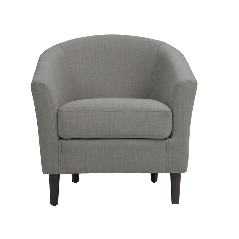 Fauteuil club en lin, lot de 2 – Kaki / Gris clair / Gris / Beige / Bleu