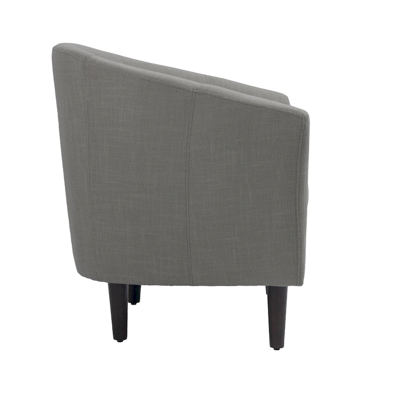 Fauteuil club en lin, lot de 2 – Kaki / Gris clair / Gris / Beige / Bleu