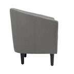 Fauteuil club en lin, lot de 2 – Kaki / Gris clair / Gris / Beige / Bleu