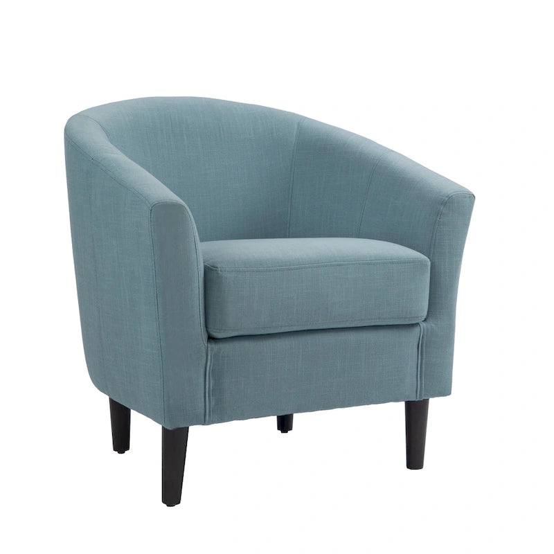 Fauteuil club en lin, lot de 2 – Kaki / Gris clair / Gris / Beige / Bleu