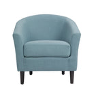 Fauteuil club en lin, lot de 2 – Kaki / Gris clair / Gris / Beige / Bleu